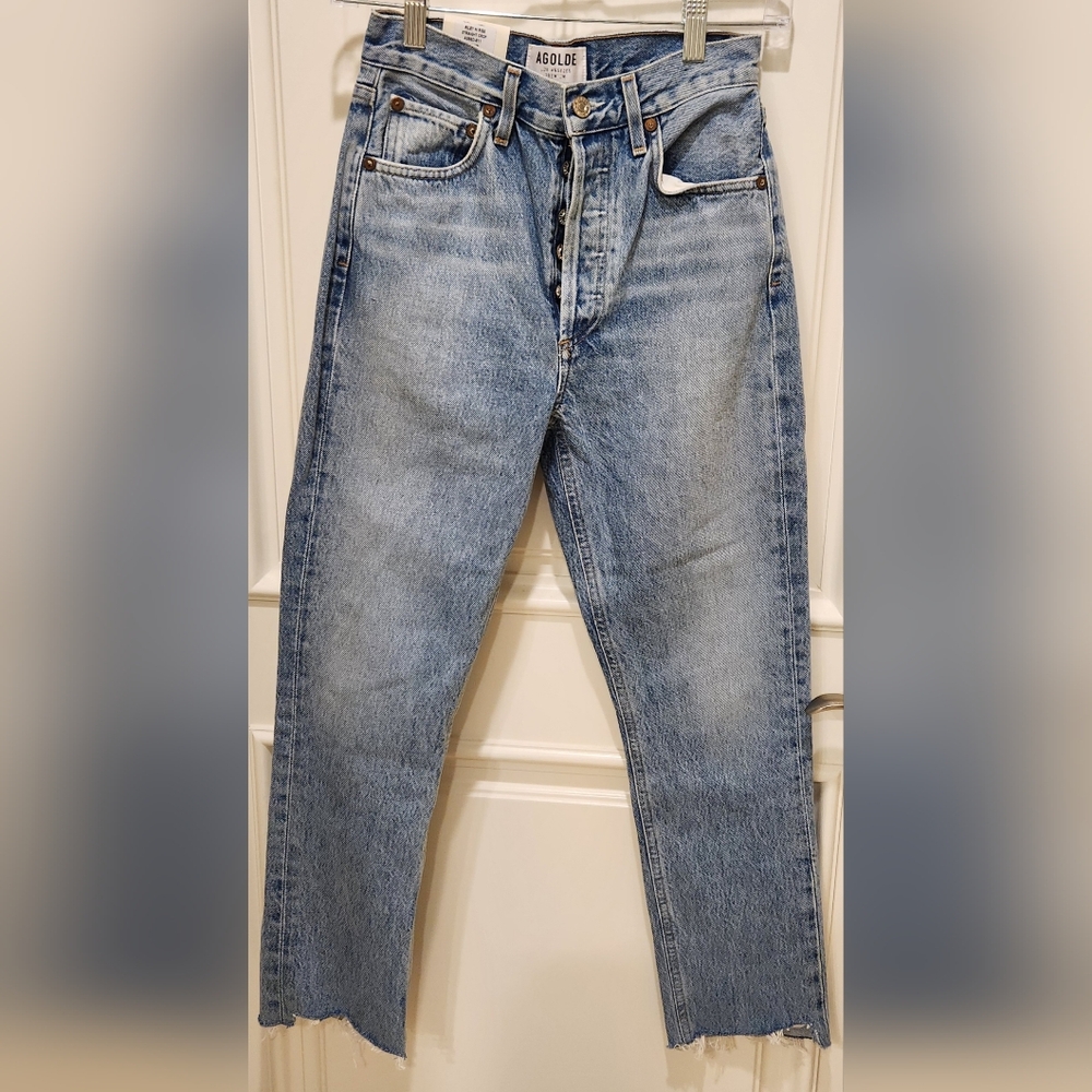 Agolde Light Blue Straight Jeans